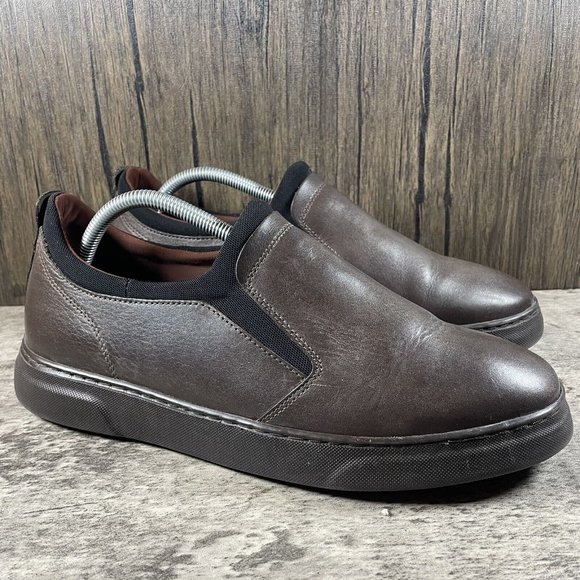 Samuel Hubbard Frequent Traveler Dark Brown Leather Shoes Men’s 9.5 *NO INSOLES* - Picture 1 of 9
